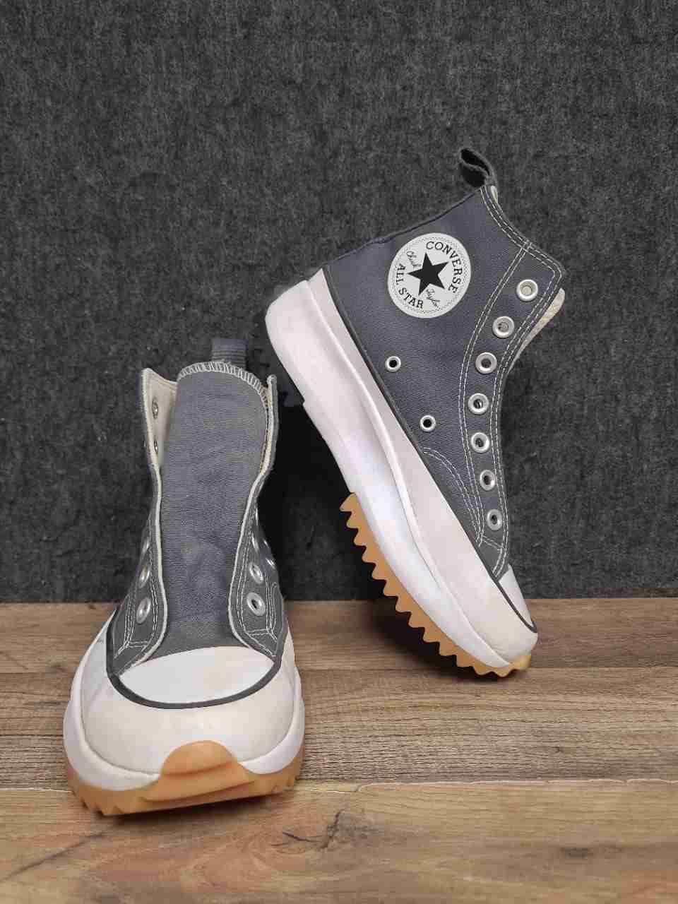 Converse Run Star Hike High Top Iron Grey Platform Sneakers Men 4.5 Women 6