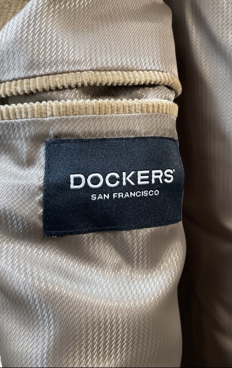 Dockers Men's Tan 100% Cotton Corduroy 2-Button Blazer Sport Coat Sz 48R