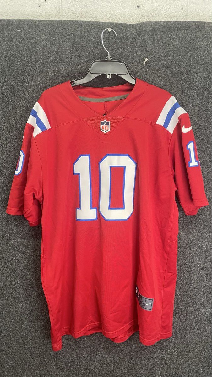 Nike Men's New England Patriots Mac Jones #10 Jersey Red NFL On Field Sz XL