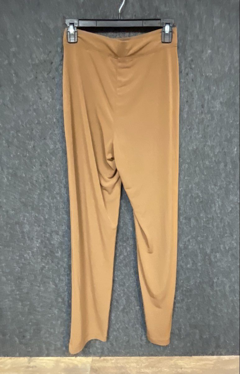 Susan Graver Essentials Women's Tan Pull-On Liquid Knit Straight Leg Pants XXSP
