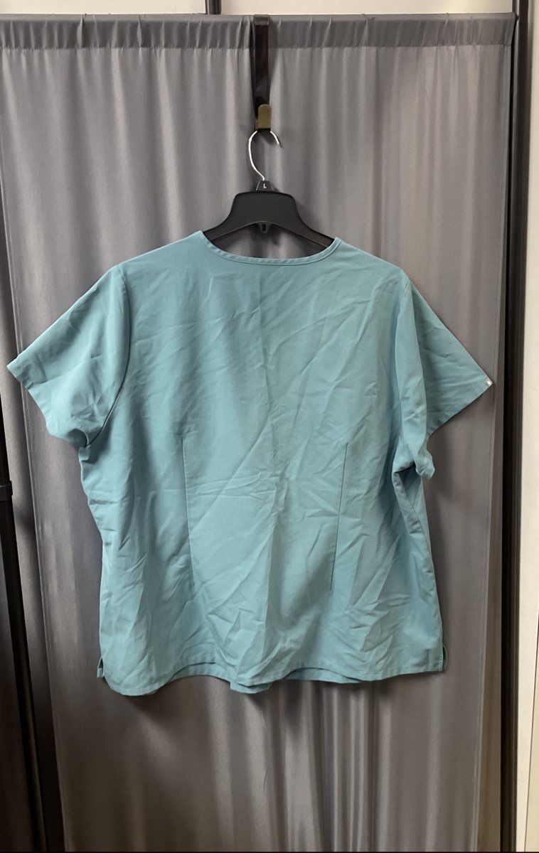 Figs Women's Teal Technical Collection Scrub Set V-Neck HW Yola Pants Sz 5XL