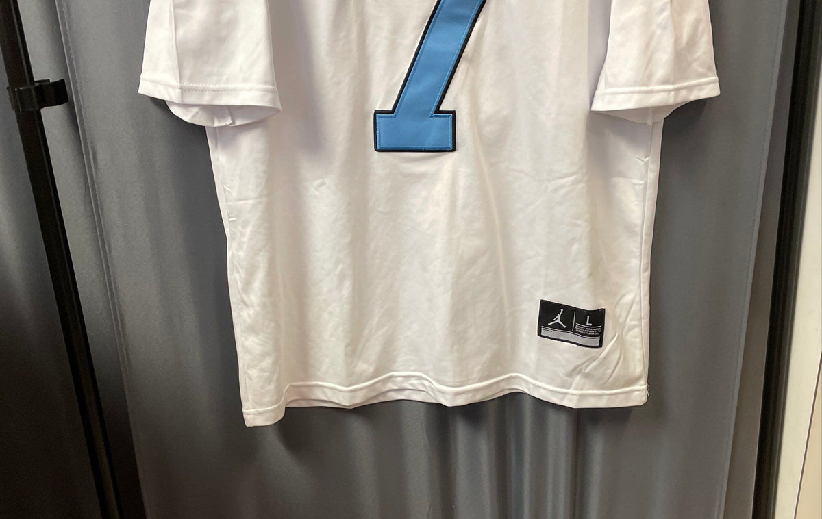 Jordan Brand Men's UNC White #7 Sam Howell Football Jersey Sz L