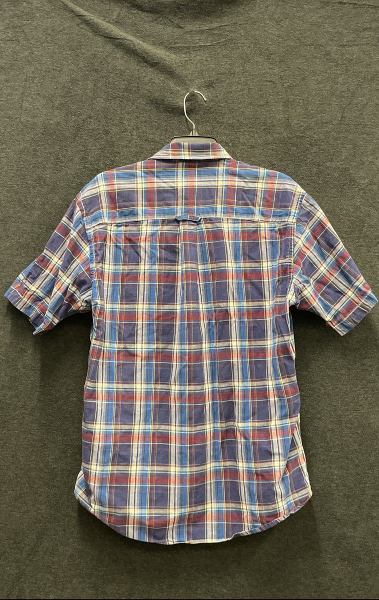Pendleton Men's Seaside Shirt Blue Red Plaid Short Sleeve Button Down Size L