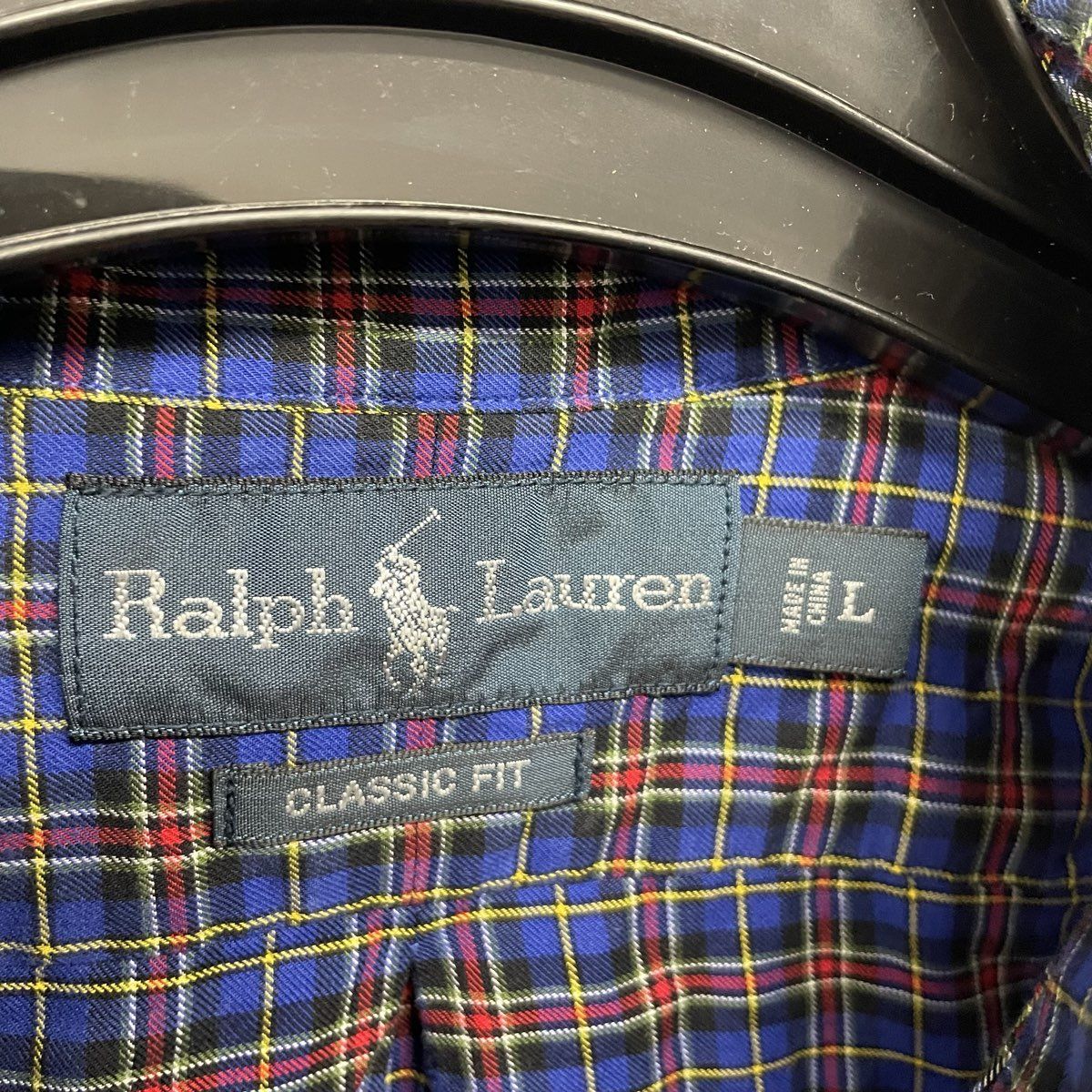 Polo Ralph Lauren Men's Blue Plaid Long Sleeve Button Down Shirt Classic Fit L