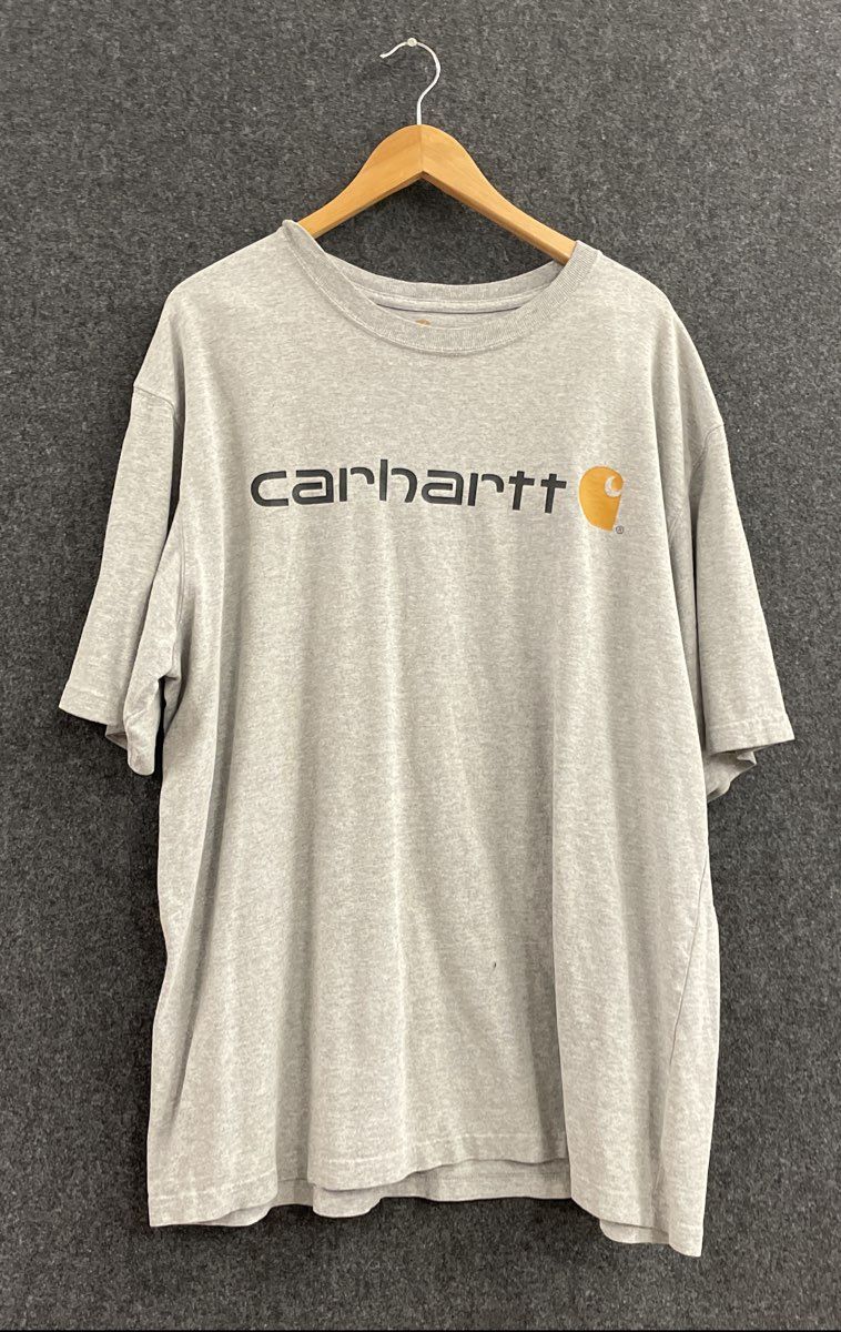 Carhartt Men's Heather Gray Original Fit Graphic Logo T-Shirt Sz XL