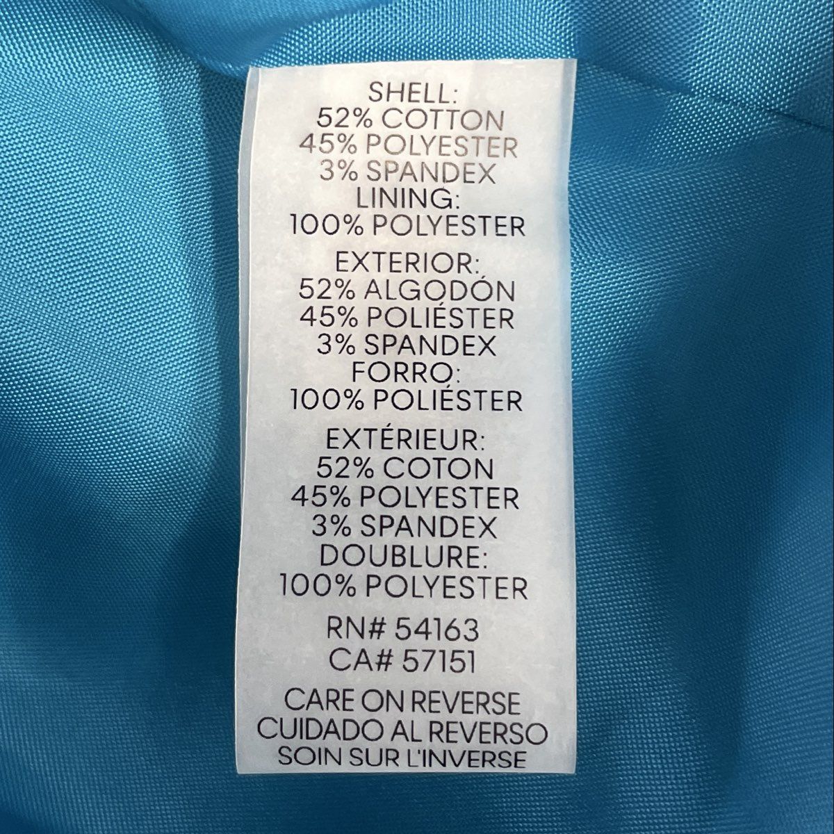 Calvin Klein Women's Blue Single Button Blazer Tapered Pant Suit Set Sz 8