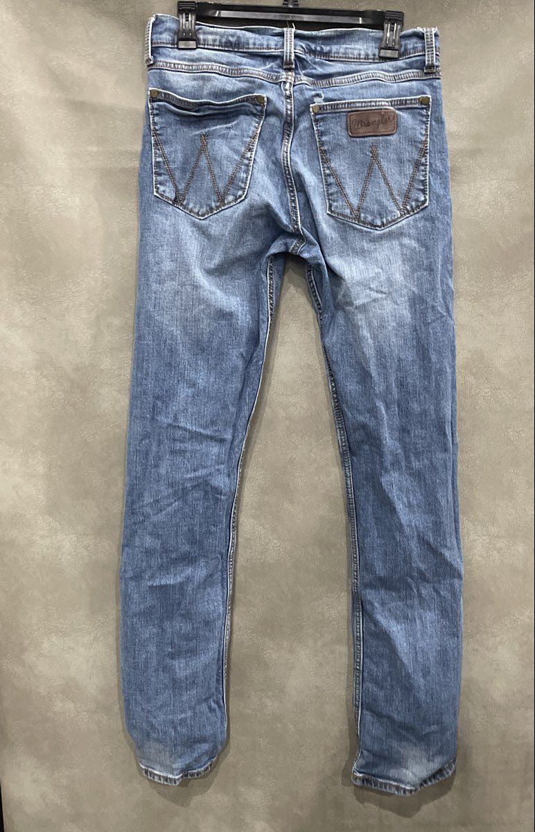Wrangler Women's Retro Low Rise Straight Leg Blue Stretch Denim Jeans 29x36