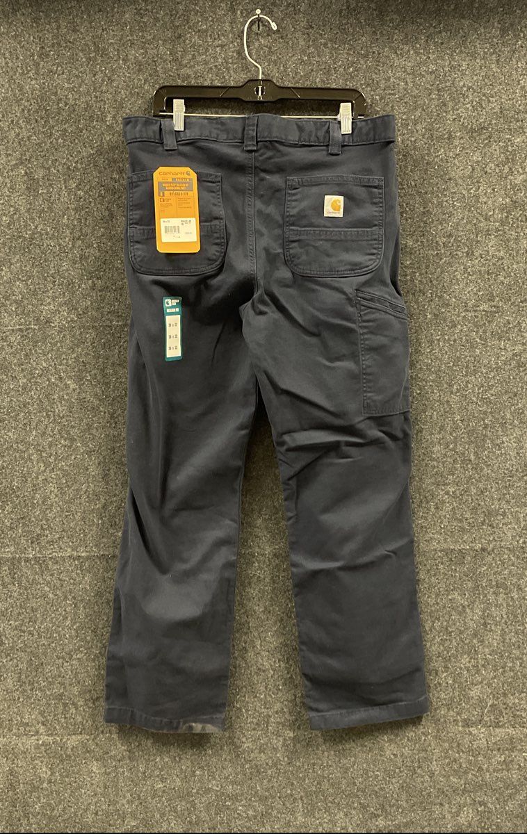Carhartt Men's Rugged Flex Relaxed Fit Canvas Work Pants Navy Blue 36x32 NWT