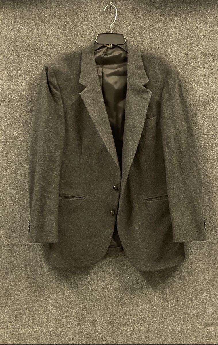 Vintage 90s Men's Charcoal Gray Wool Blazer Sport Coat Made in USA ACTWU