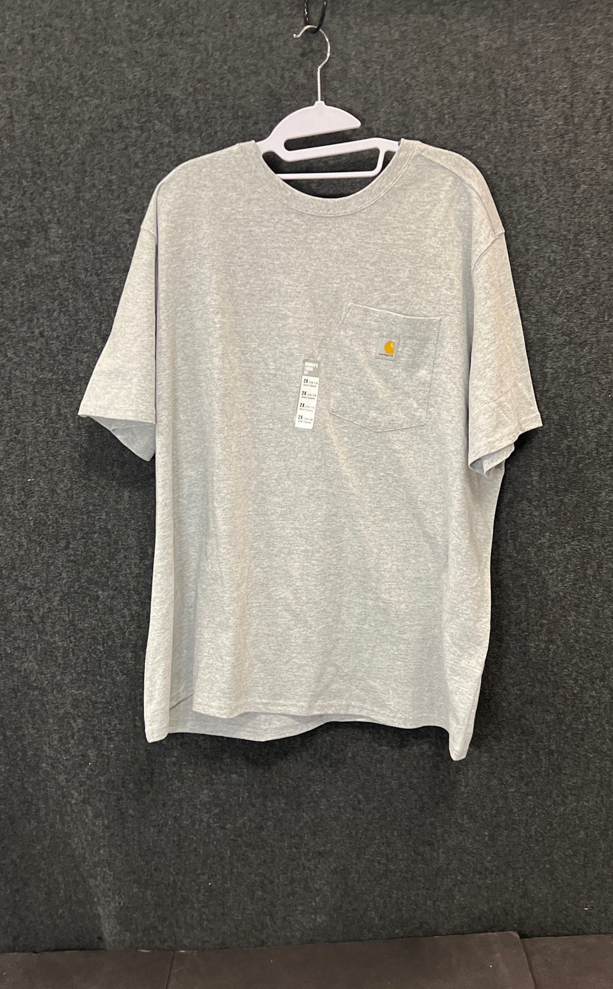 Carhartt Women's Loose Fit Pocket T-Shirt Heather Gray Short Sleeve 2X NWT