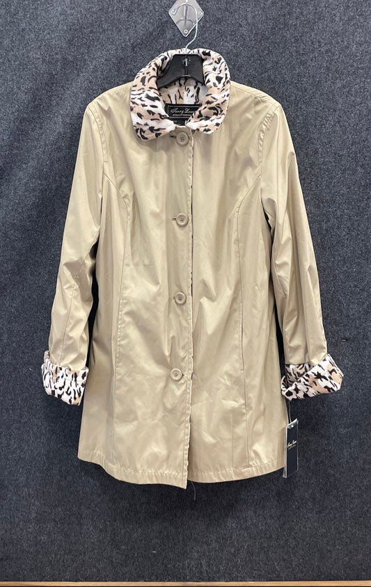 Terry Lewis Women's Beige Leopard Print Classic Luxuries Jacket Sz M NWT