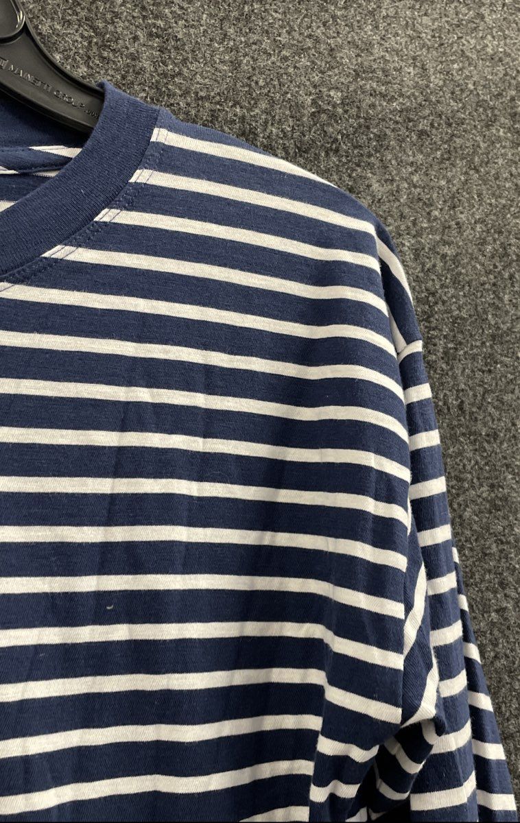 J. Crew Women's Blue White Striped Long Sleeve T-Shirt 100% Cotton NWT Sz S