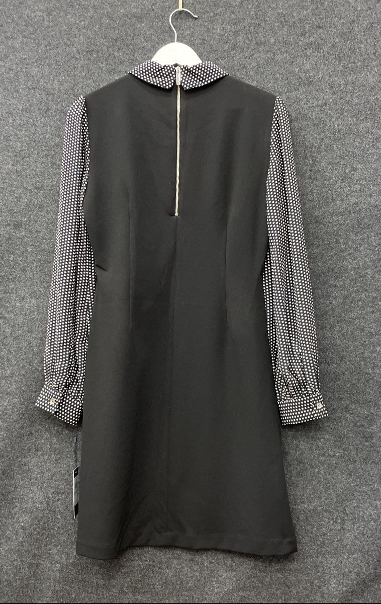 Tommy Hilfiger Women's Polka-Dot Shift Dress Black Peter Pan Collar NWT Sz 8