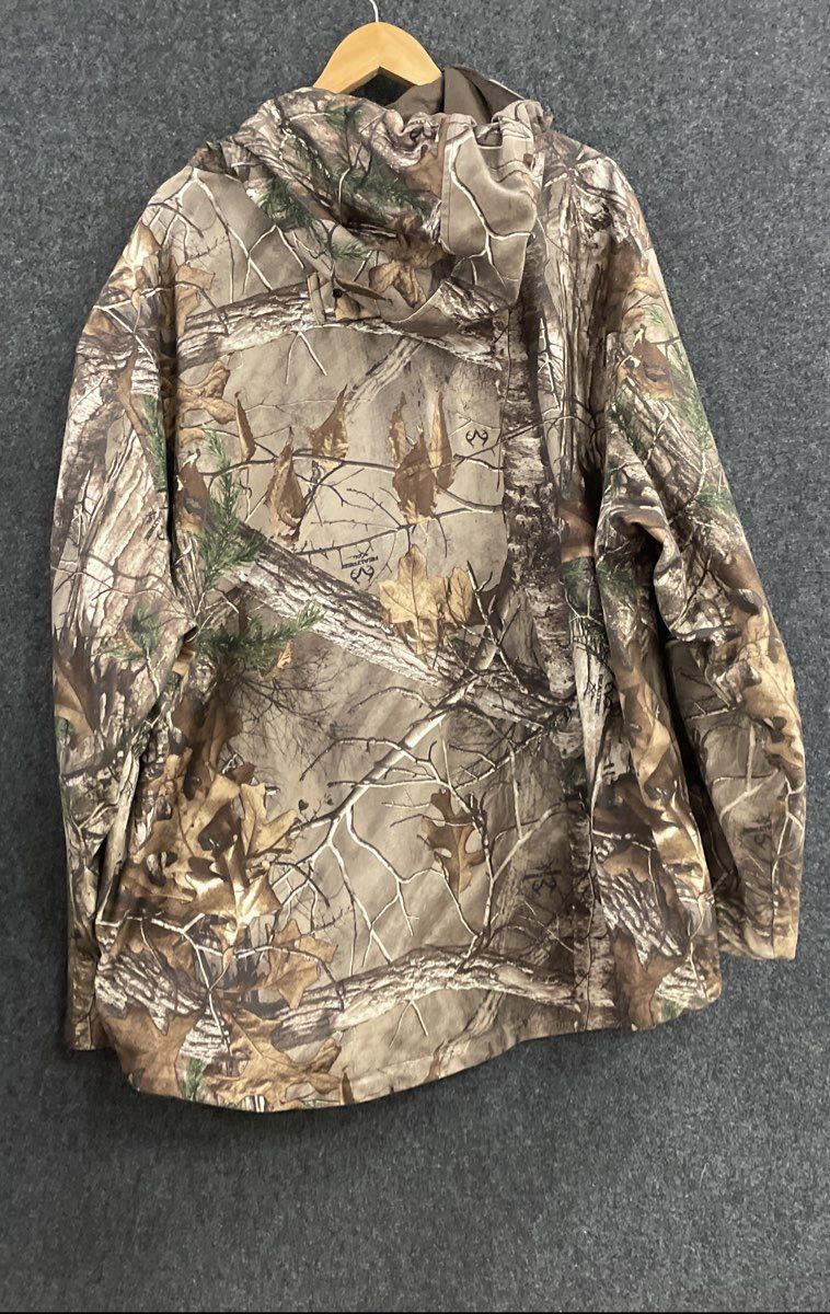 Realtree Men's Camo Full Zip Hooded Jacket Xtra Scent-Factor Softshell Sz 3X