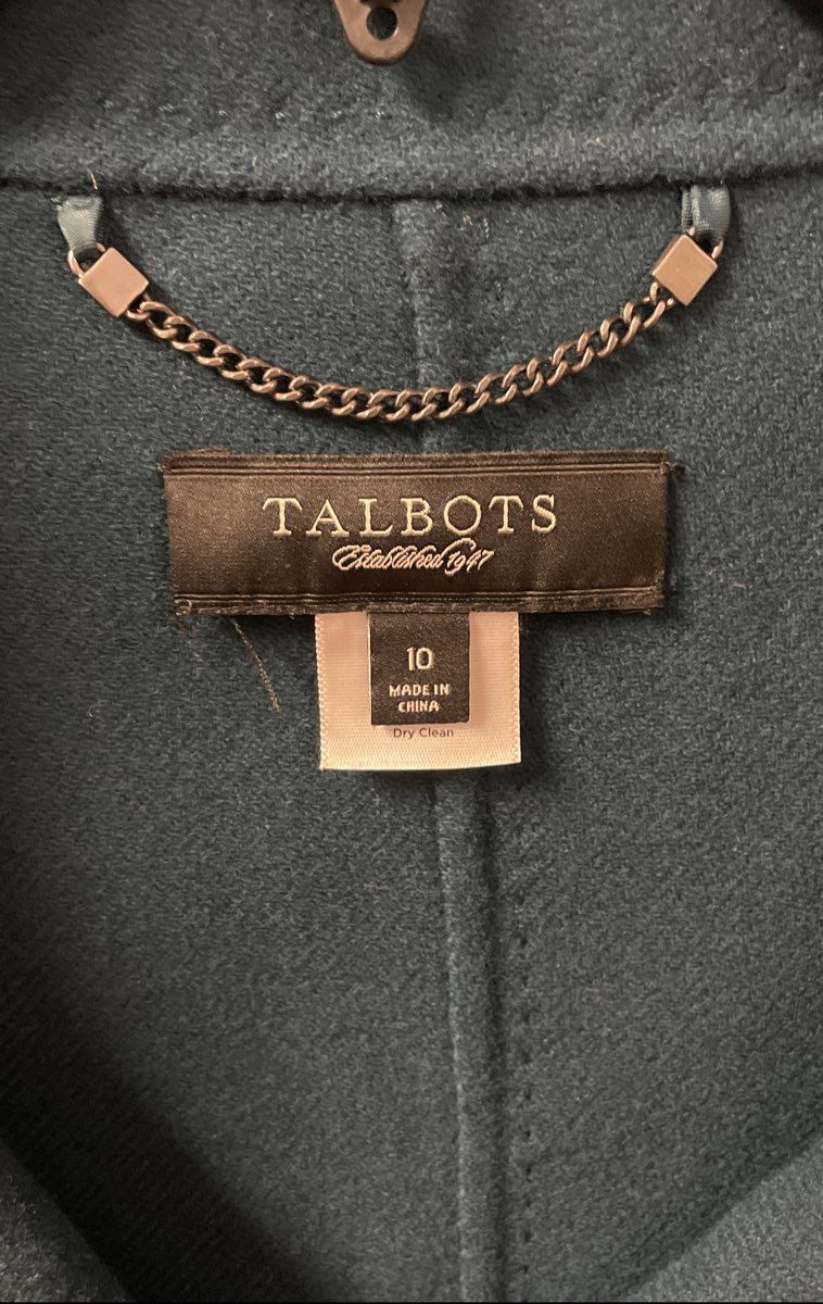 Talbots Women's Jade 100% Wool Short Coat Jacket Button Front Sz 10