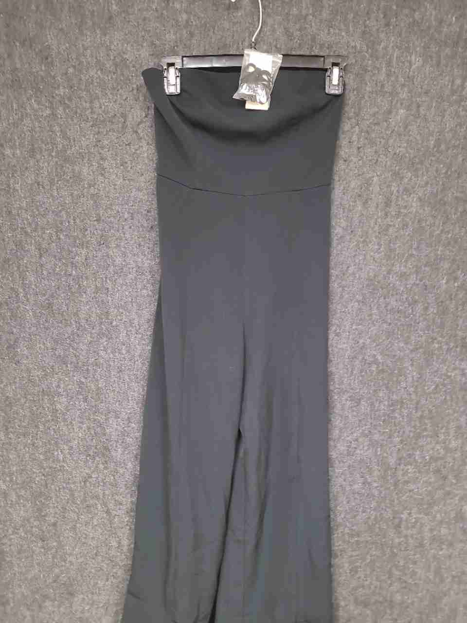 Abercrombie & Fitch Women's Black Strapless Side Slit Wide Leg Jumpsuit NWT XSP