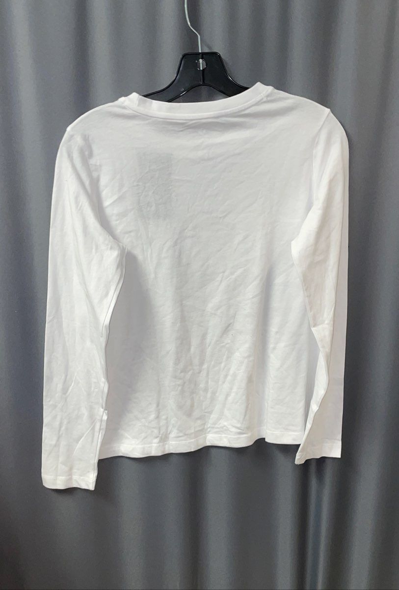 Converse Boys' White Chuck Taylor All Star Logo Long Sleeve T-Shirt Size XL