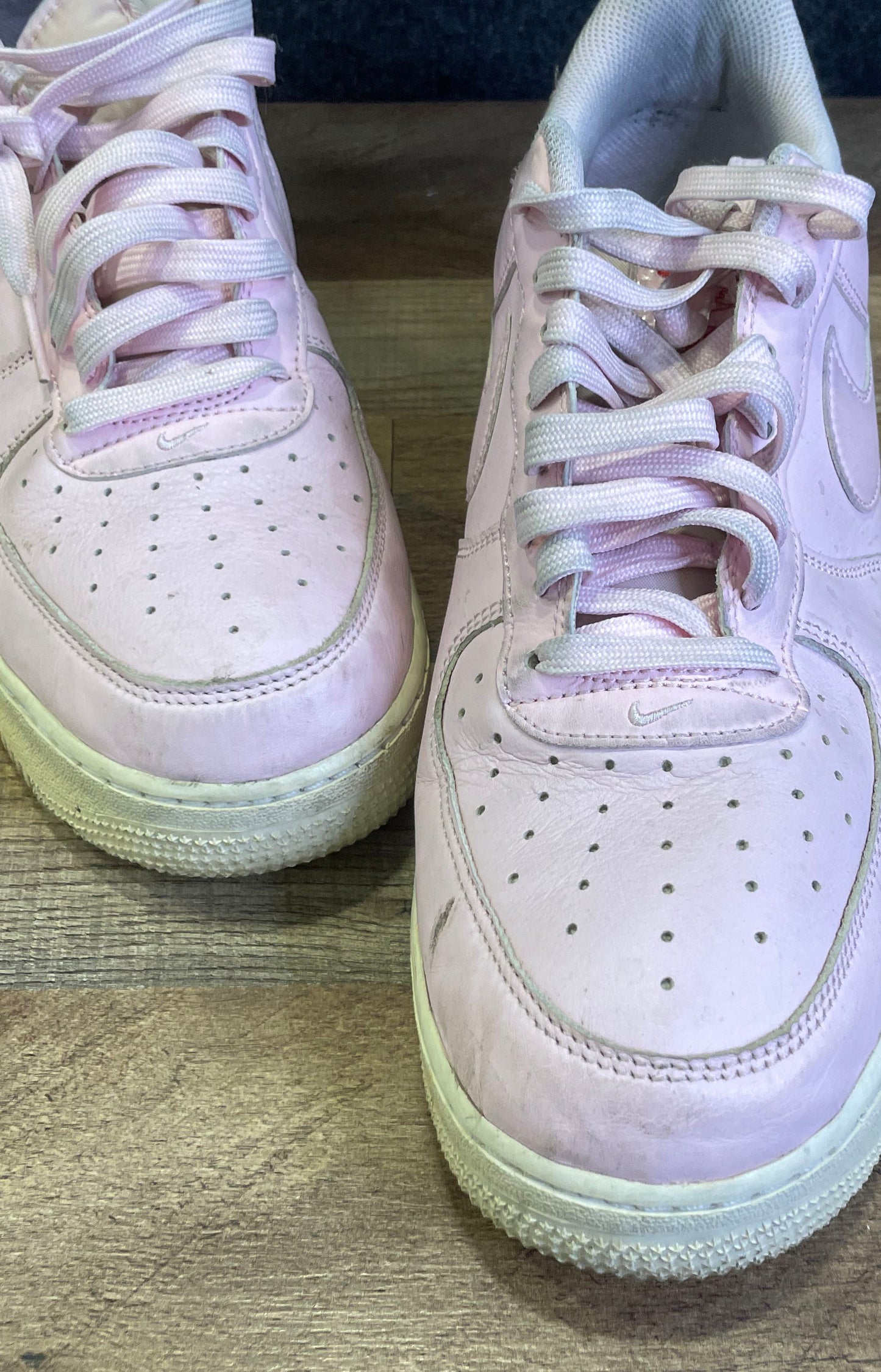 Nike Air Force 1 Low Rose Pink Foam University Red Sneakers Men's Size 12 COA