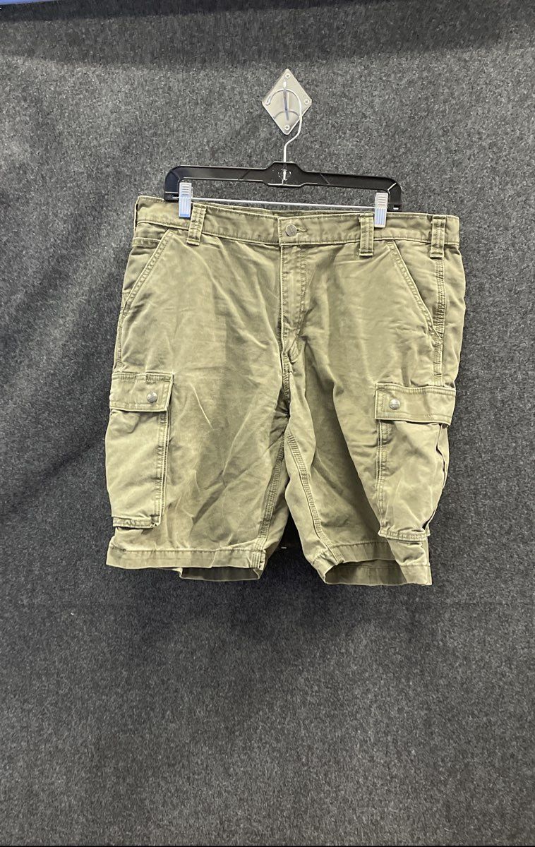 Carhartt Men's Moss Green Relaxed Fit Cargo Shorts Canvas Workwear 100277 Sz 38