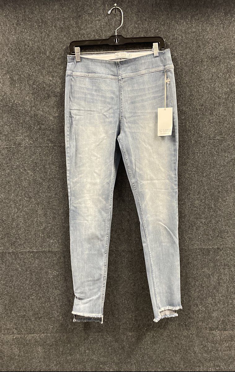 Carve Designs Women's Alma Jeans Beach Blue High Rise Skinny Raw Hem NWT Sz 6