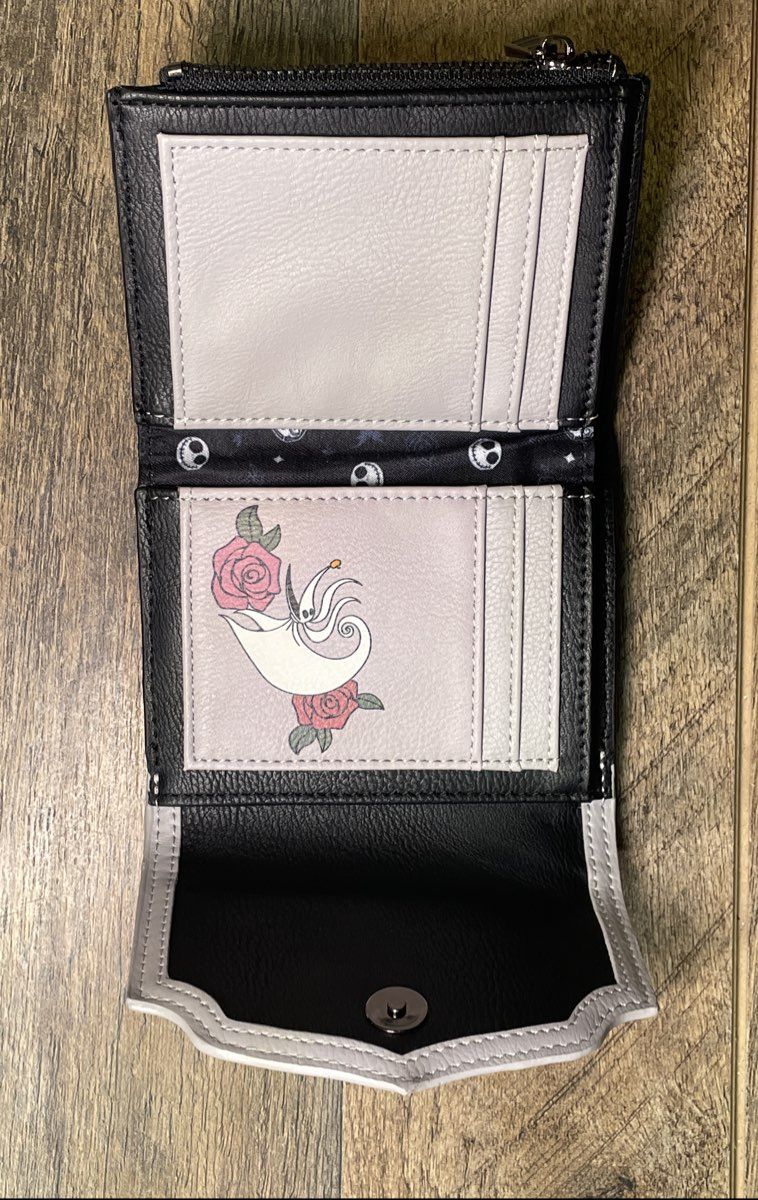 NWT Disney Our Universe Nightmare Before Christmas Jack Sally Trifold Wallet