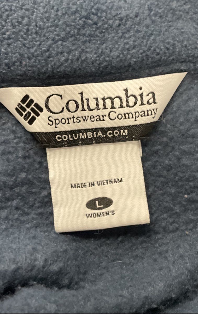 Columbia Women's Benton Springs Full Zip Fleece Jacket Blue Sz L
