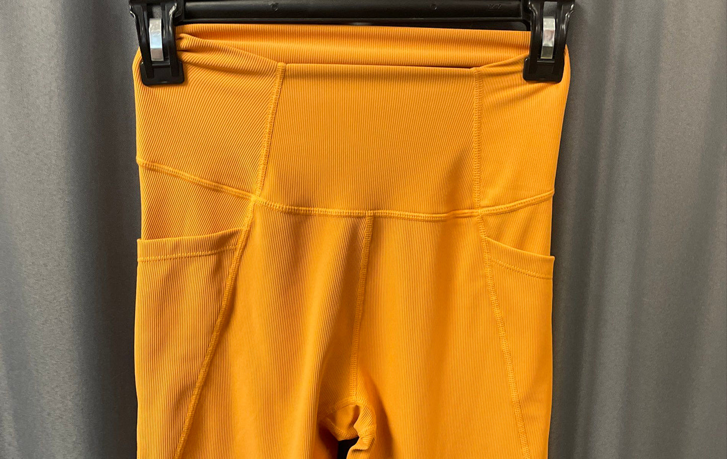 Wilo The Label Women's Golden Ribbed High Waist Side Pocket Leggings Sz S