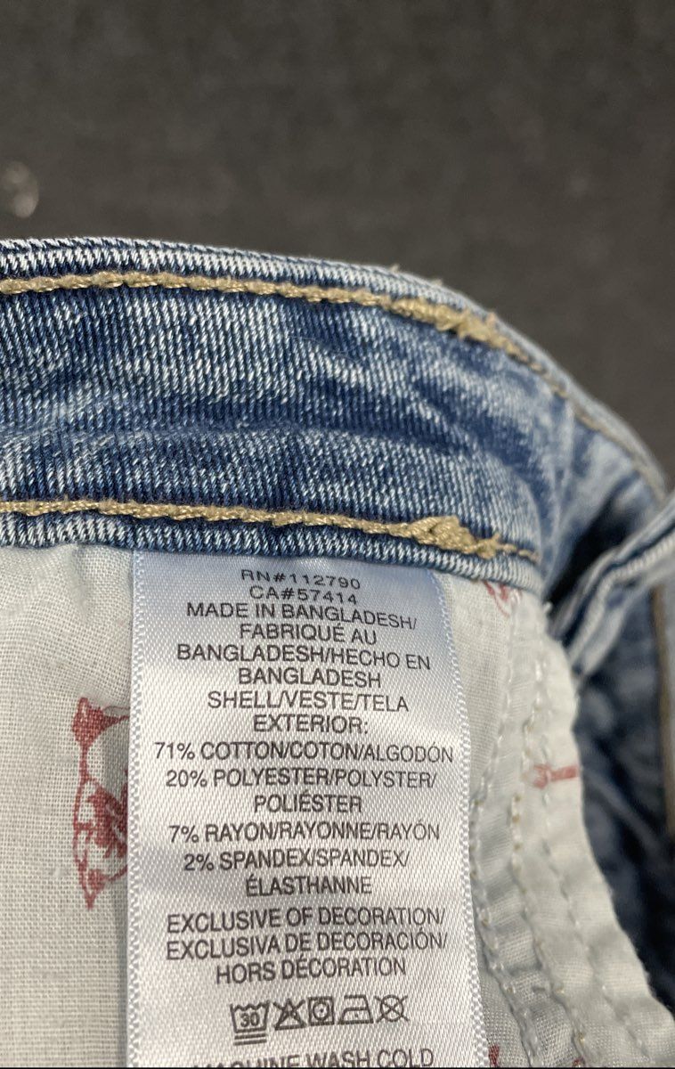 True Religion Women's Joey Cut-Off Shorts Low Rise Denim Blue Size 29