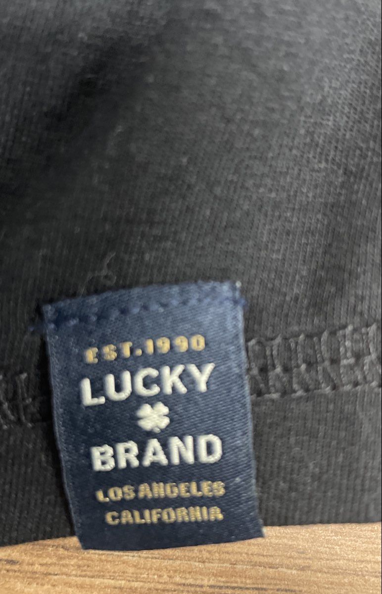Lucky Brand Men's Black Long Sleeve Crew Neck T-Shirt Cotton Blend Stretch Sz XL
