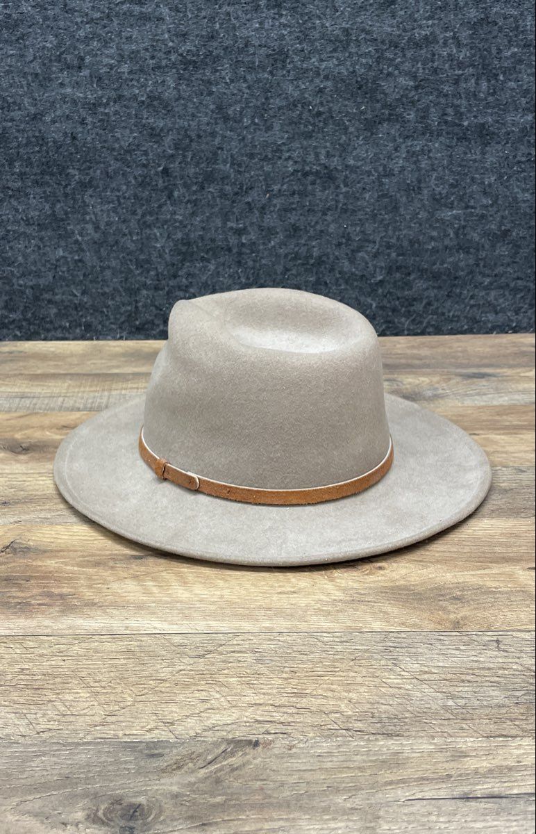 Brooklyn Hat Co Men's Lite Felt Wool Fedora Tan Crushable Water Repellent Sz M