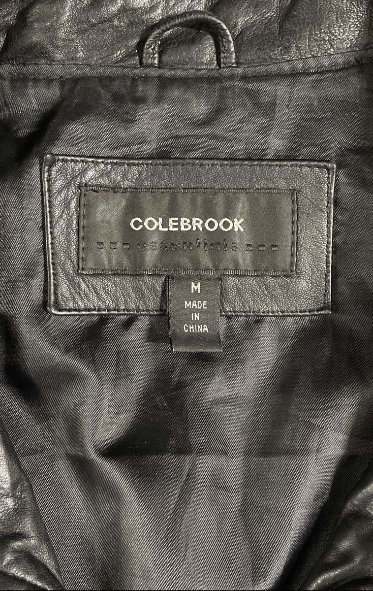 Cole Brook Women's Black Leather Full Zip Jacket Size M