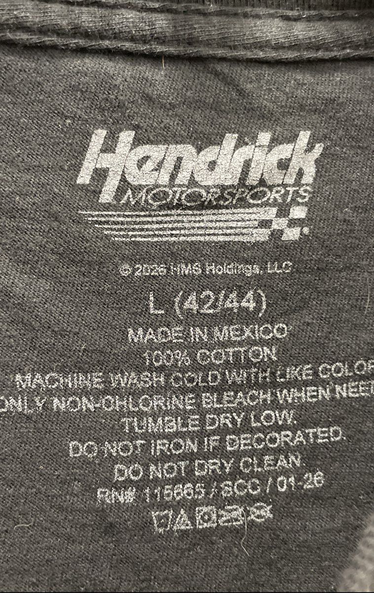 Hendrick Motorsports Men's NASCAR T-Shirt Black Jeff Gordon #24 Axalta Sz L