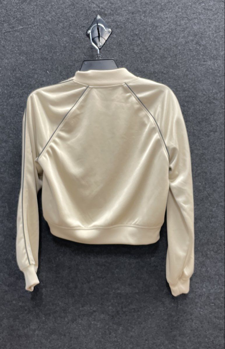 Savage X Fenty Women's Cream Cropped Track Jacket Zip Up Piping Sz S