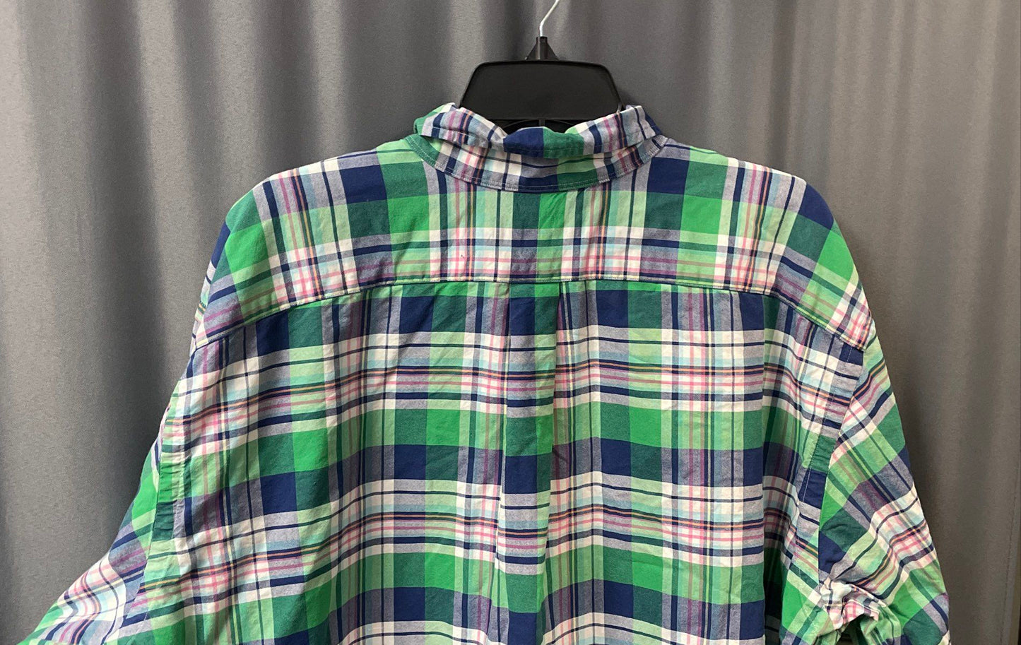 Polo Ralph Lauren Men's Plaid Long Sleeve Button Down Shirt Green Blue Sz 2XLT