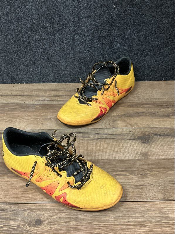 Adidas X 15.3 IN Solar Gold Black Core Red Indoor Soccer Shoes Size 7.5