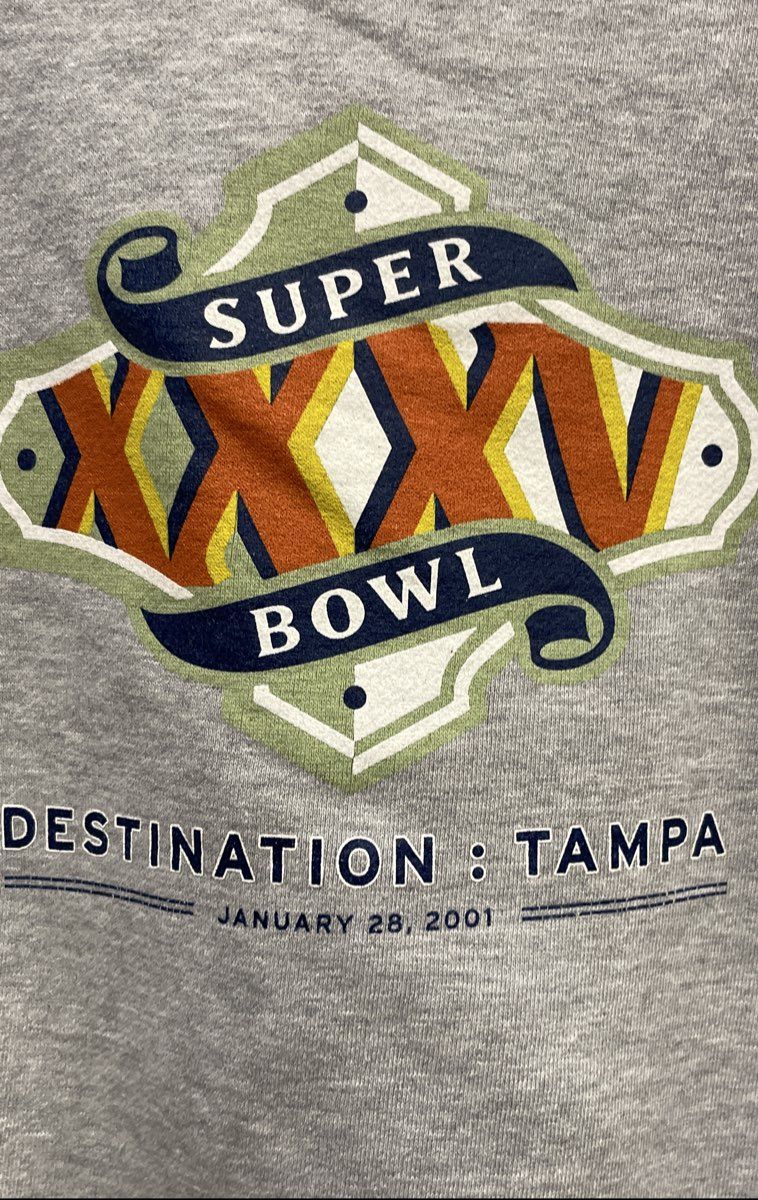 Vintage 2001 Nike Team Super Bowl XXXV Tampa Crewneck Sweatshirt Sz L