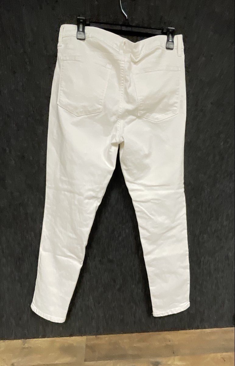 Crown & Ivy Women's White Mid-Rise Skinny Jeans Sz 14