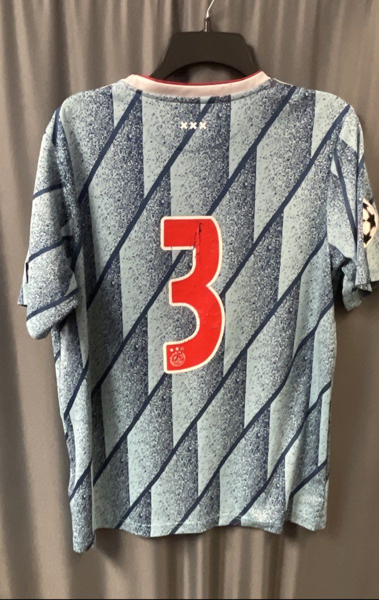 Adidas Men's AFC Ajax 2020/2021 Away Jersey Blue #3 Medium
