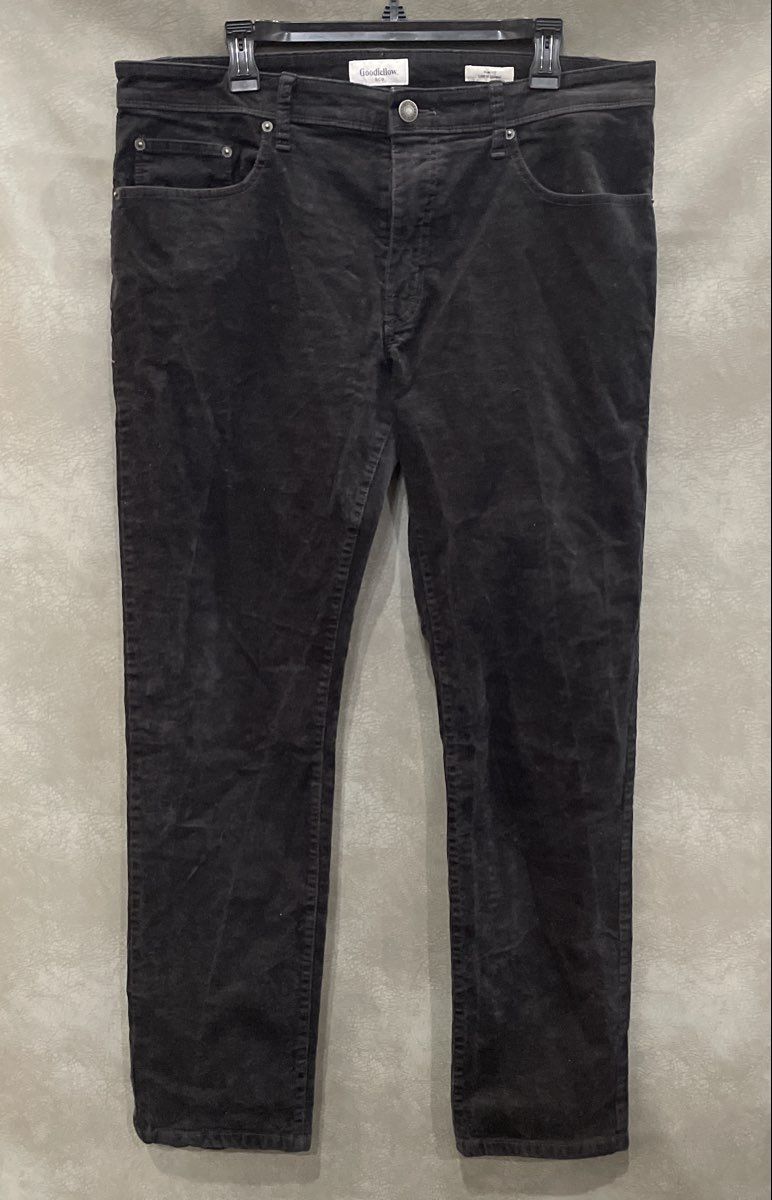 Goodfellow & Co Men's Black Slim Fit Corduroy Pants Size 36x32