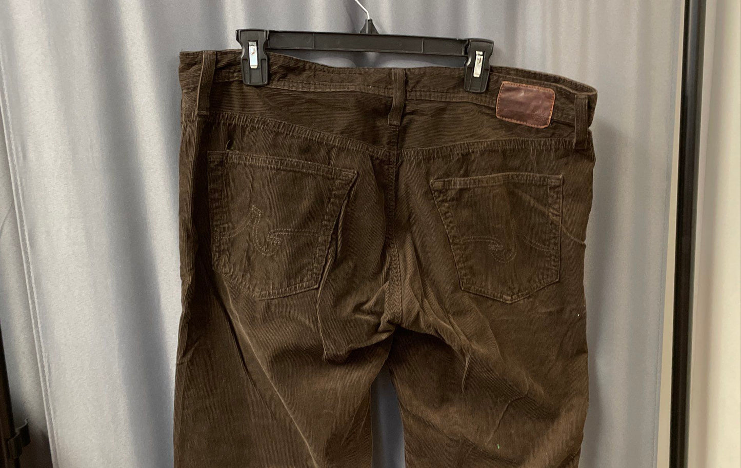 AG Adriano Goldschmied Men's The Protege Straight Leg Brown Corduroy Pants Sz 38