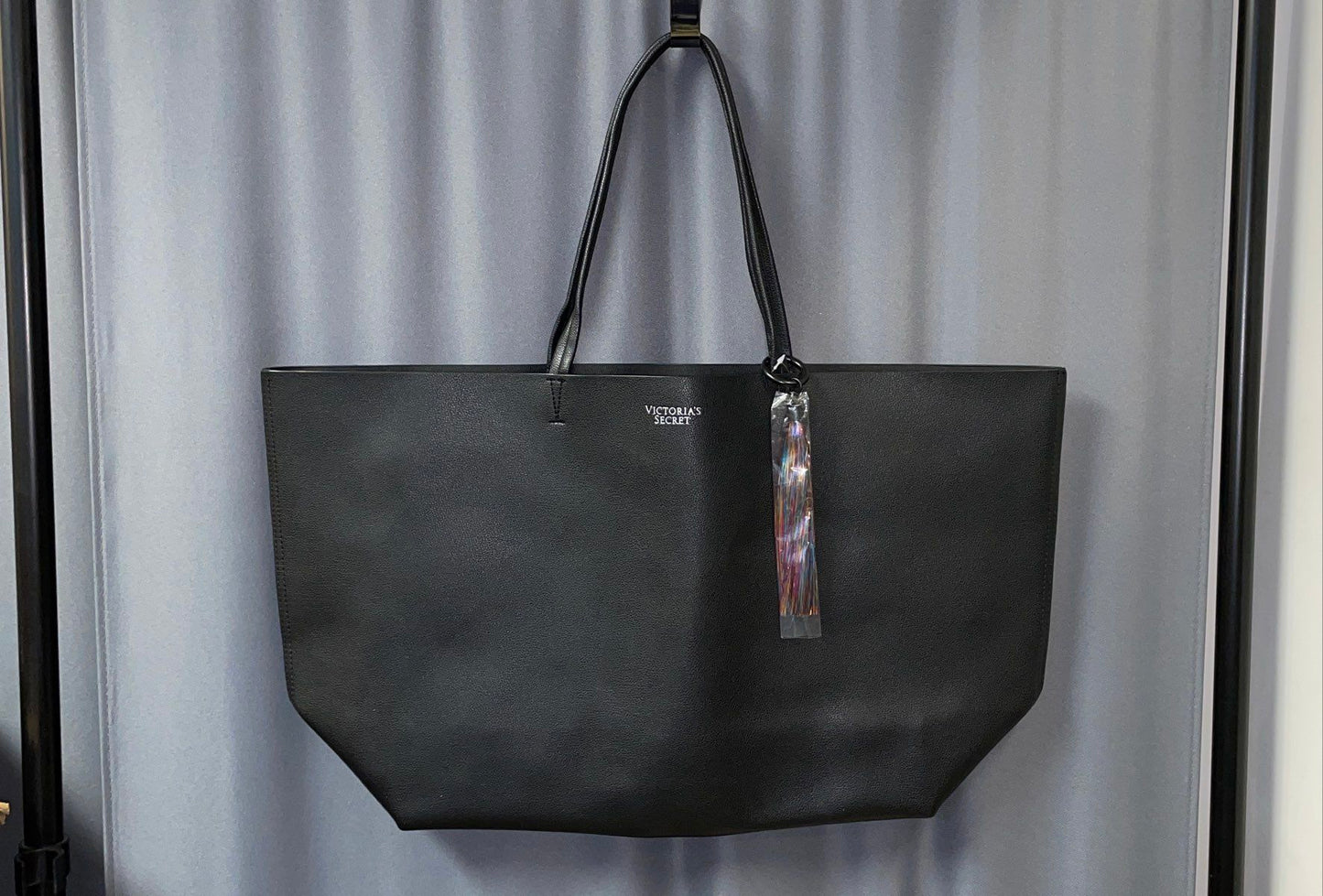 NWT Victoria's Secret Black Tote Bag W/ Mini Clutch Purse