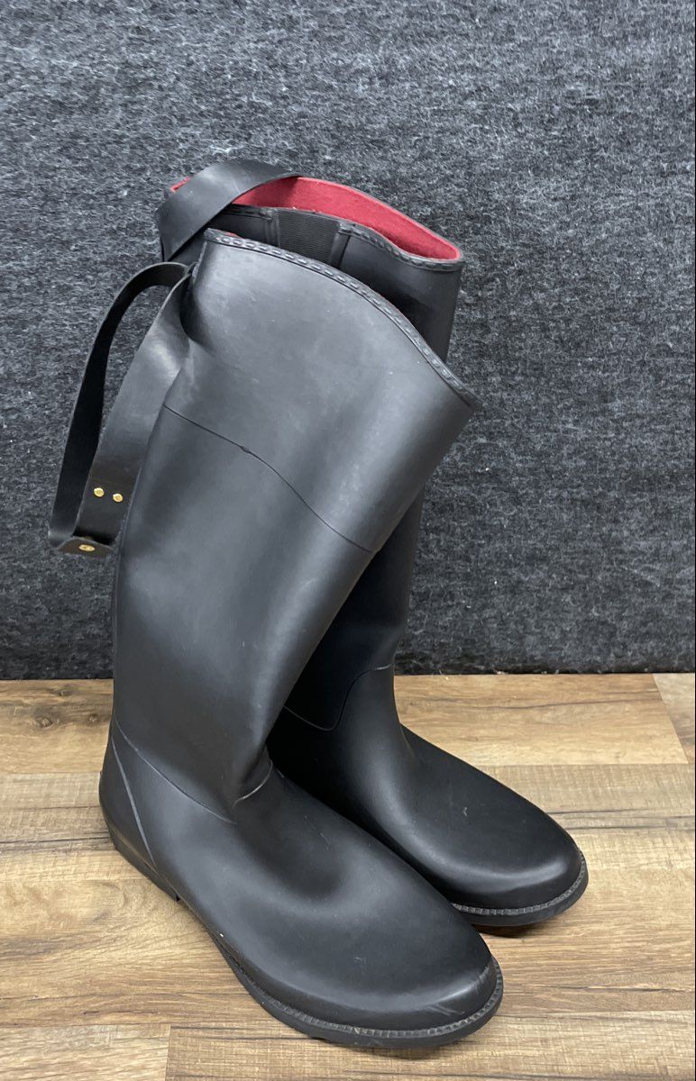 Tommy Hilfiger Coreen Black Rubber Knee High Rain Boots Size 11