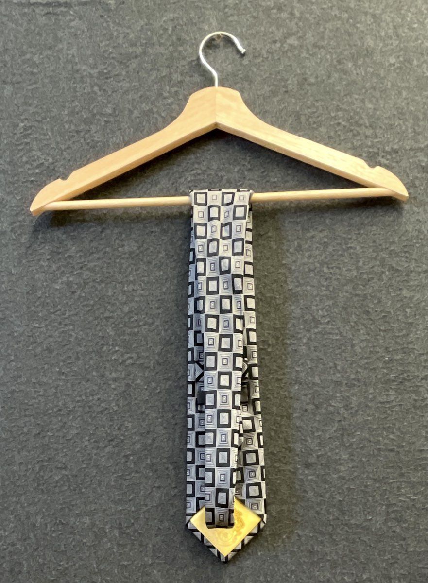 Donald Trump Men's Black Gray Geometric Silk Tie Signature Collection