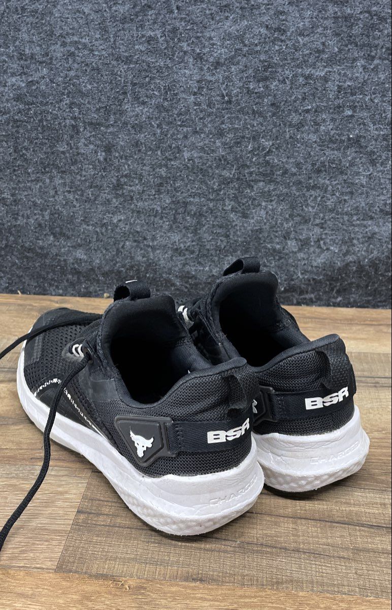 Under Armour Project Rock BSR 3 Black White Training Shoes Men's Size 9