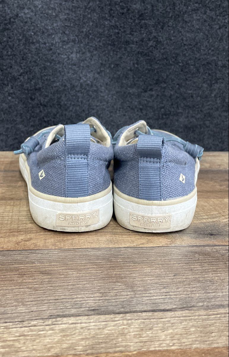 Sperry Crest Vibe Blue Textile Slip On Sneakers Women's Size 9 M