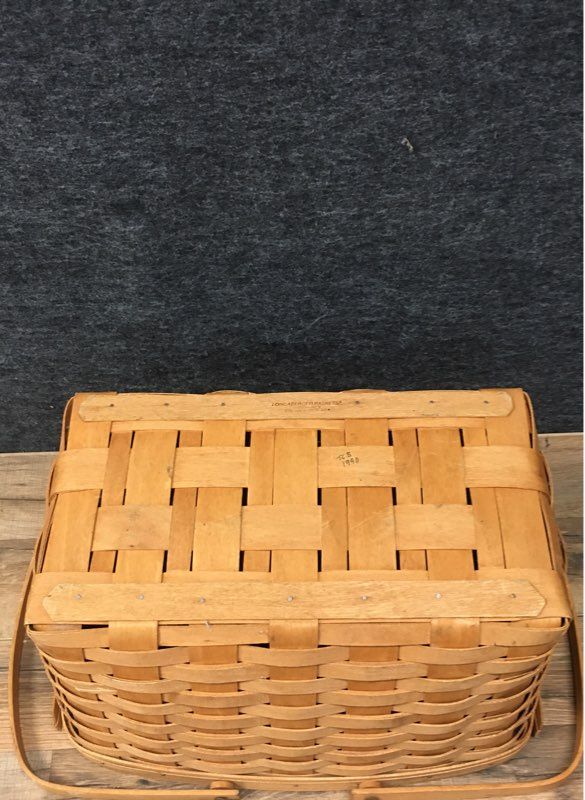 Lot of 3 Assorted Longaberger Wooden Baskets