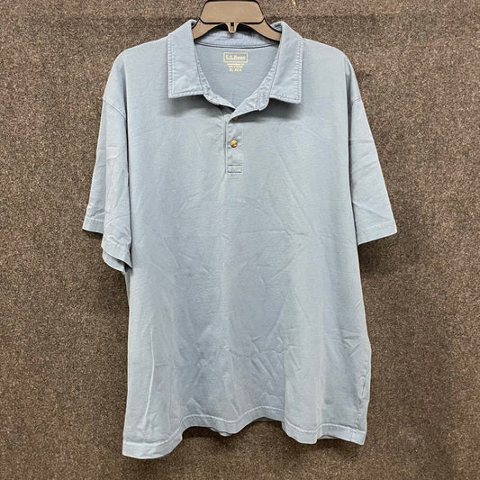 LL Bean Men's Blue Traditional Fit Short Sleeve Cotton Polo Shirt Sz XL