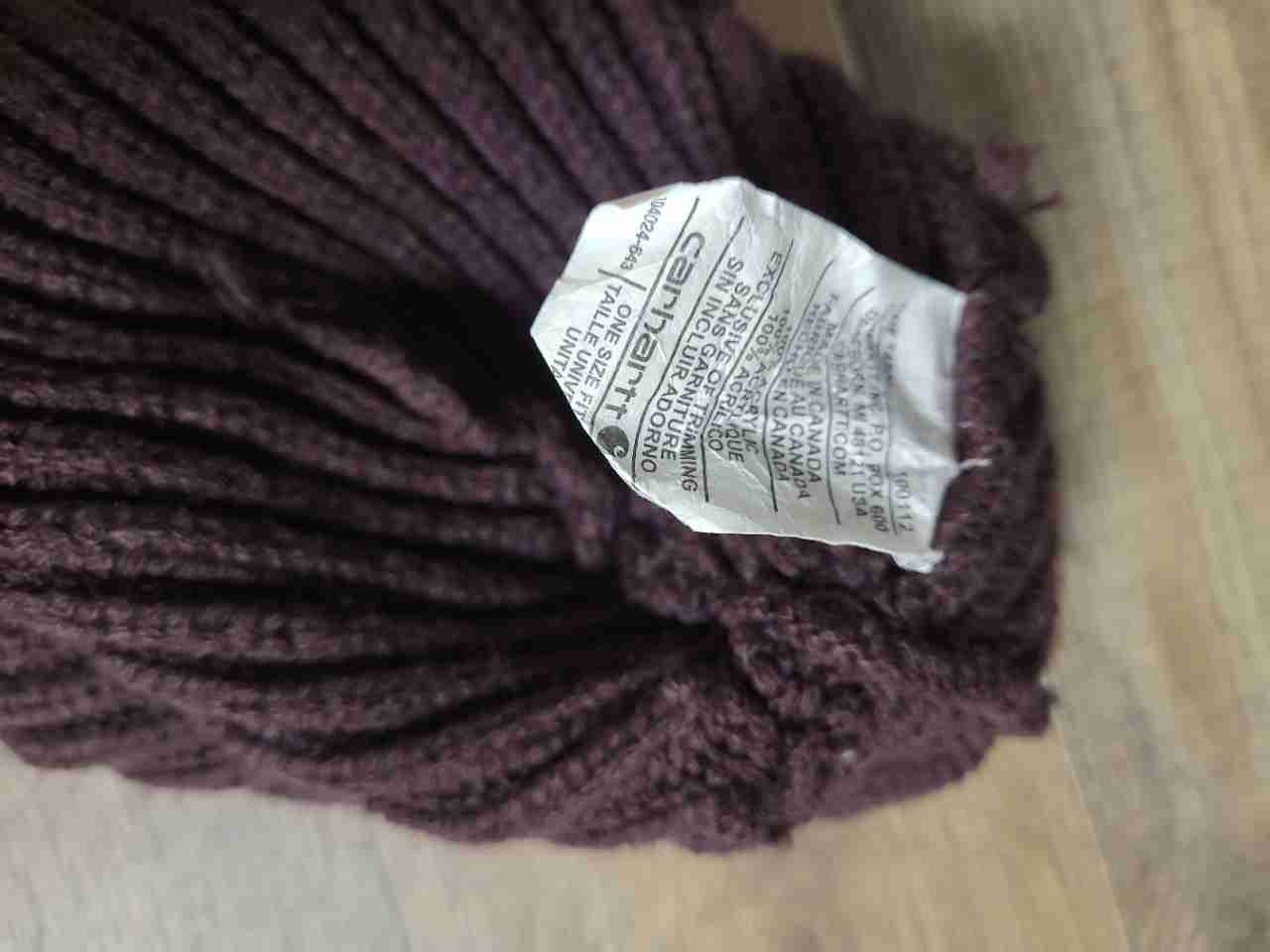 Carhartt Acrylic Rib-Knit Cuffed Beanie Watch Hat Dark Brown 100112 Sz OSFA