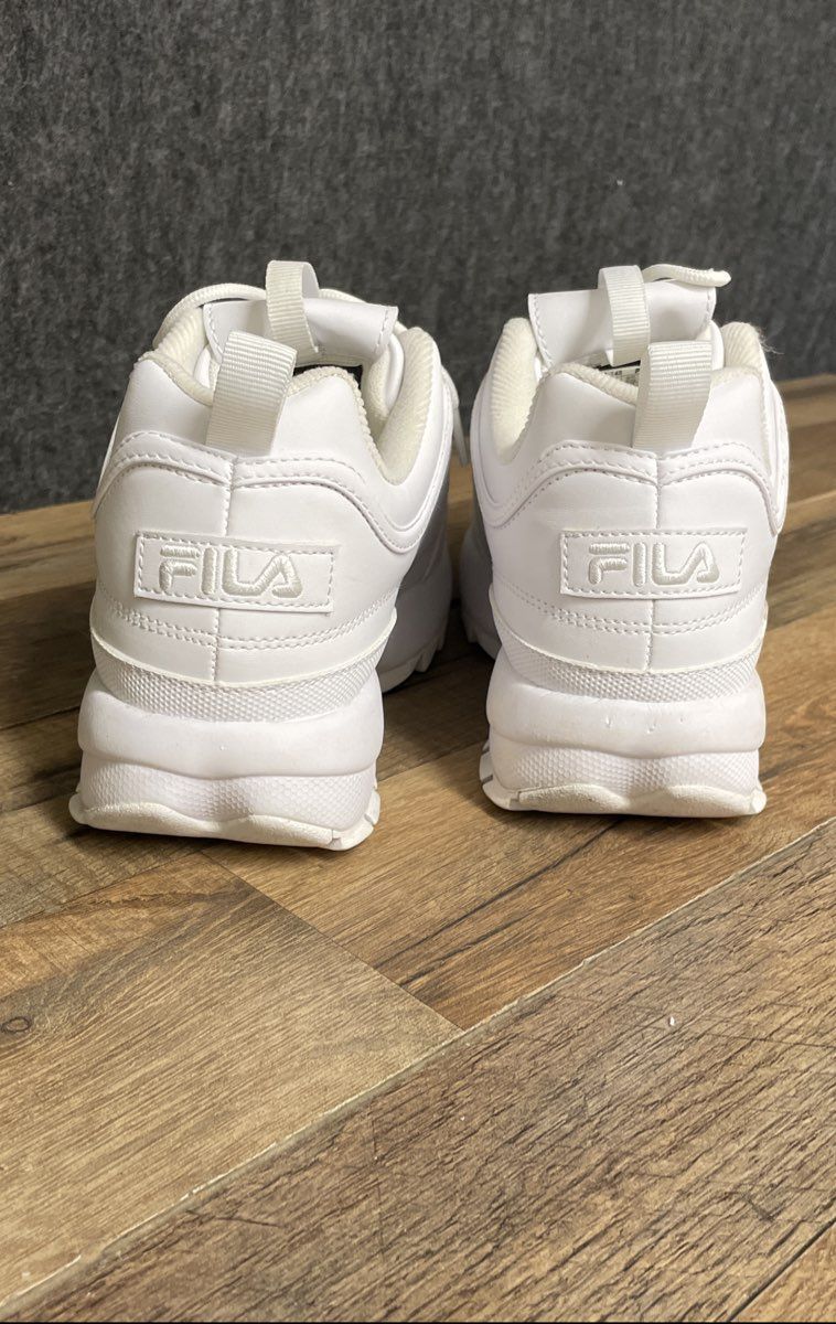 Fila Disruptor II White Low Top Platform Sneakers Women's Size 6.5
