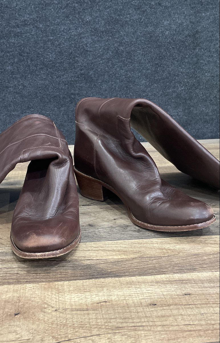 Cole Haan Dark Brown Leather Knee High Riding Boots Size 10B